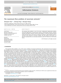 The maximum flow problem of uncertain network