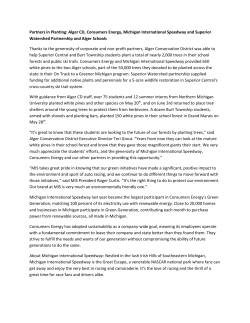 Partners in Planting: Alger CD, Consumers Energy, Michigan