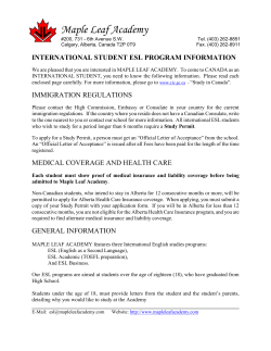 general information - Maple Leaf Academy