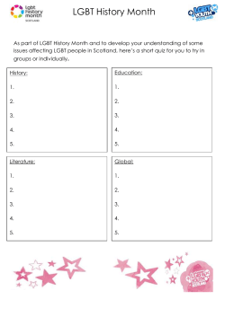 LGBT History Month Quiz 2017