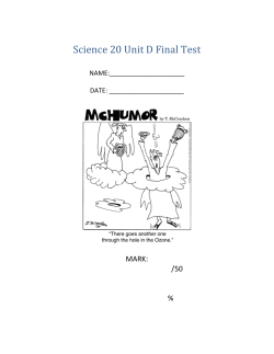 Science 20 Unit C Final Test