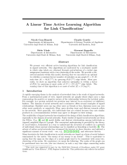 A Linear Time Active Learning Algorithm for Link Classification