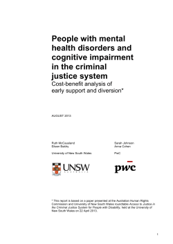 People with mental health disorders and cognitive impairment in the