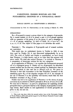GROUPOIDS, CROSSED MODULES AND THE