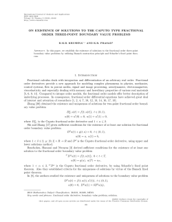 ON EXISTENCE OF SOLUTIONS TO THE CAPUTO TYPE