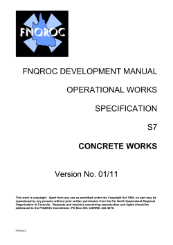 FNQROC DEVELOPMENT MANUAL OPERATIONAL WORKS