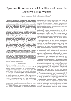 Spectrum Enforcement and Liability Assignment in Cognitive Radio