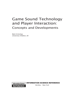 Game Sound Technology and Player Interaction