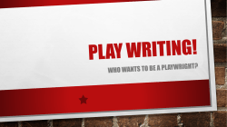 Play Writing!