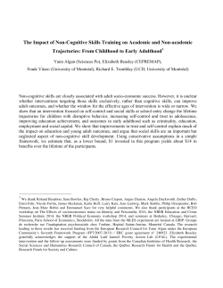 The Impact of Non-Cognitive Skills Training on Academic and Non