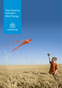 Main Bearing Solutions Wind Energy