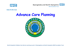 Advance Care Planning - Hampshire Hospitals NHS Foundation Trust