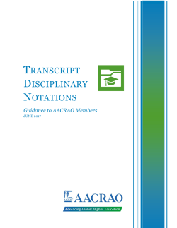 Transcript Disciplinary Notations