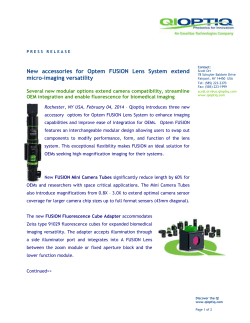 New accessories for Optem FUSION Lens System extend