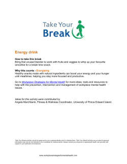 Energy drink - Whip up some energy for break time