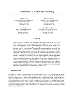 Autonomous Aerial Water Sampling - UNL CSE