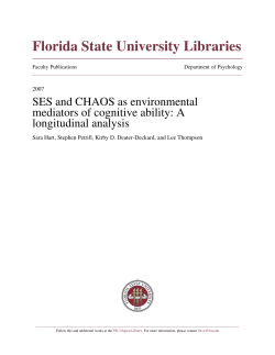 SES and CHAOS as environmental mediators of cognitive ability: A
