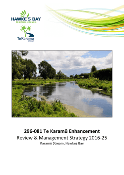 Te Karamu Enhancement Strategy 2016-2025