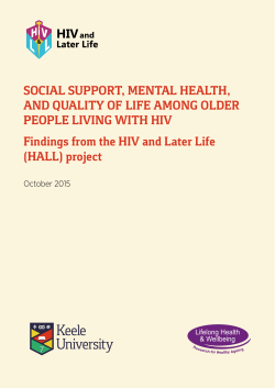 SOCIAL SUPPORT, MENTAL HEALTH, AND