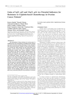 Gains of 1q21&ndash;q22 and 13q12&ndash;q14 Are Potential Indicators for