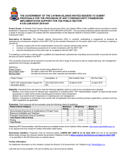 the government of the cayman islands invites bidders to submit