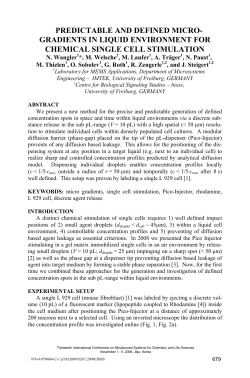 Predictable and defined microgradients in liquid environment for