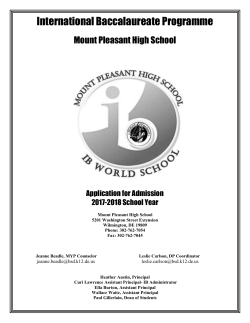 IB Application - Brandywine School District