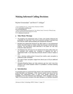 Making Informed Culling Decisions