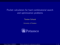 Pocket calculators for hard combinatorial search and optimization