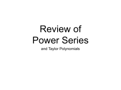 or Power Series