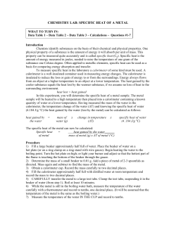 chemistry lab: specific heat of a metal
