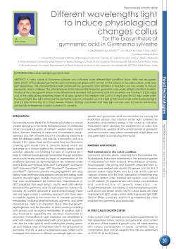 Different wavelengths light to induce physiological changes callus