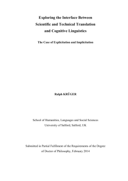 Exploring the Interface Between Scientific and Technical Translation