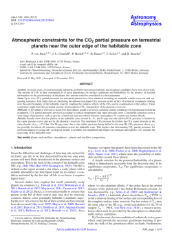 Atmospheric constraints for the CO2 partial pressure on terrestrial