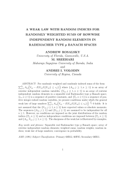 A weak law with random indices for randomly weighted sums of
