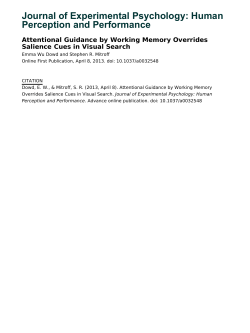 Journal of Experimental Psychology: Human Perception