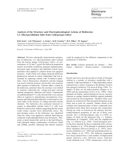 Analysis of the Structure and Electrophysiological Actions of Halitoxins
