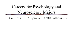 PowerPoint Presentation - Careers for Psychology and