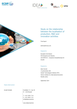 Study on the relationship between the localisation of production