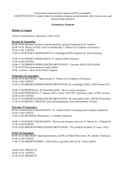 Astronomical observations at optical and IR wavelengths