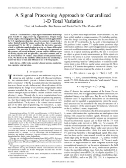 A Signal Processing Approach to Generalized 1