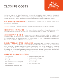 Buyer`s Guide - Podley Properties