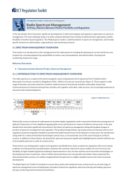 5 Radio Spectrum Management