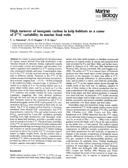 High turnover of inorganic carbon in kelp habitats as a cause of