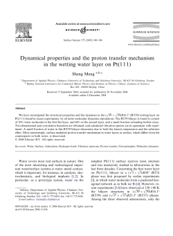Dynamical properties and the proton transfer