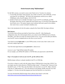 How to get SQLDeveloper and set up your Oracle Account