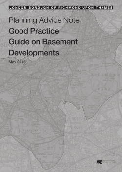 Good Practice Guide on Basement Developments