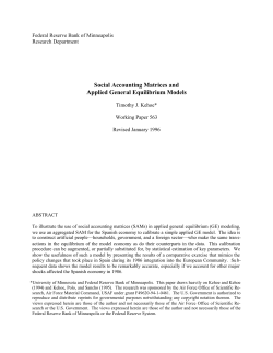 Social Accounting Matrices and Applied General Equilibrium Models
