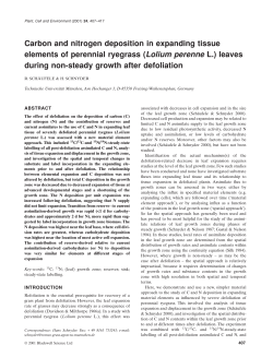 Carbon and nitrogen deposition in expanding tissue elements of