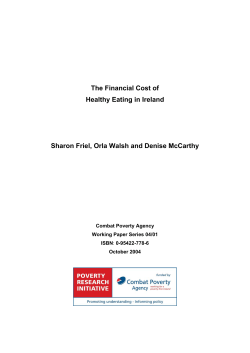 The Financial Cost of Healthy Eating in Ireland